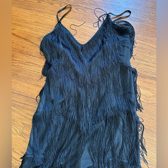 Zara Black Fringe Jumpsuit - Picture 3 of 4